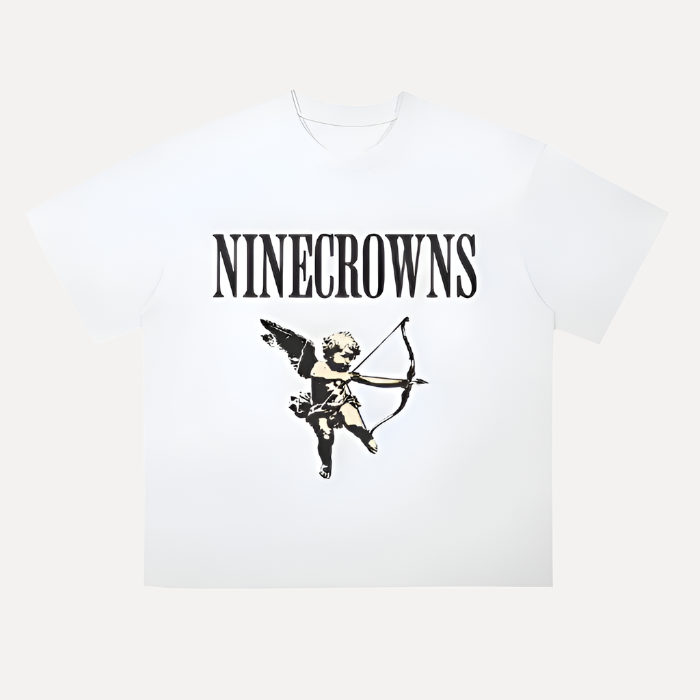 NINECROWNS Sainted Row T-Shirt - Premium Drop Shoulder Tee | Cherub Archer Graphic