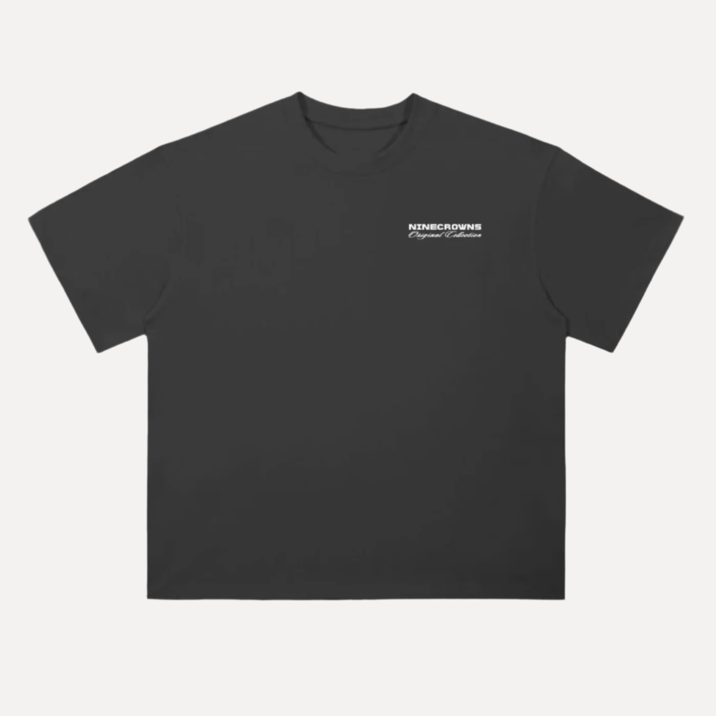 NINECROWNS The Code Black T-Shirt Men&#39;s - Heavyweight Premium Cotton | Dark Streetwear