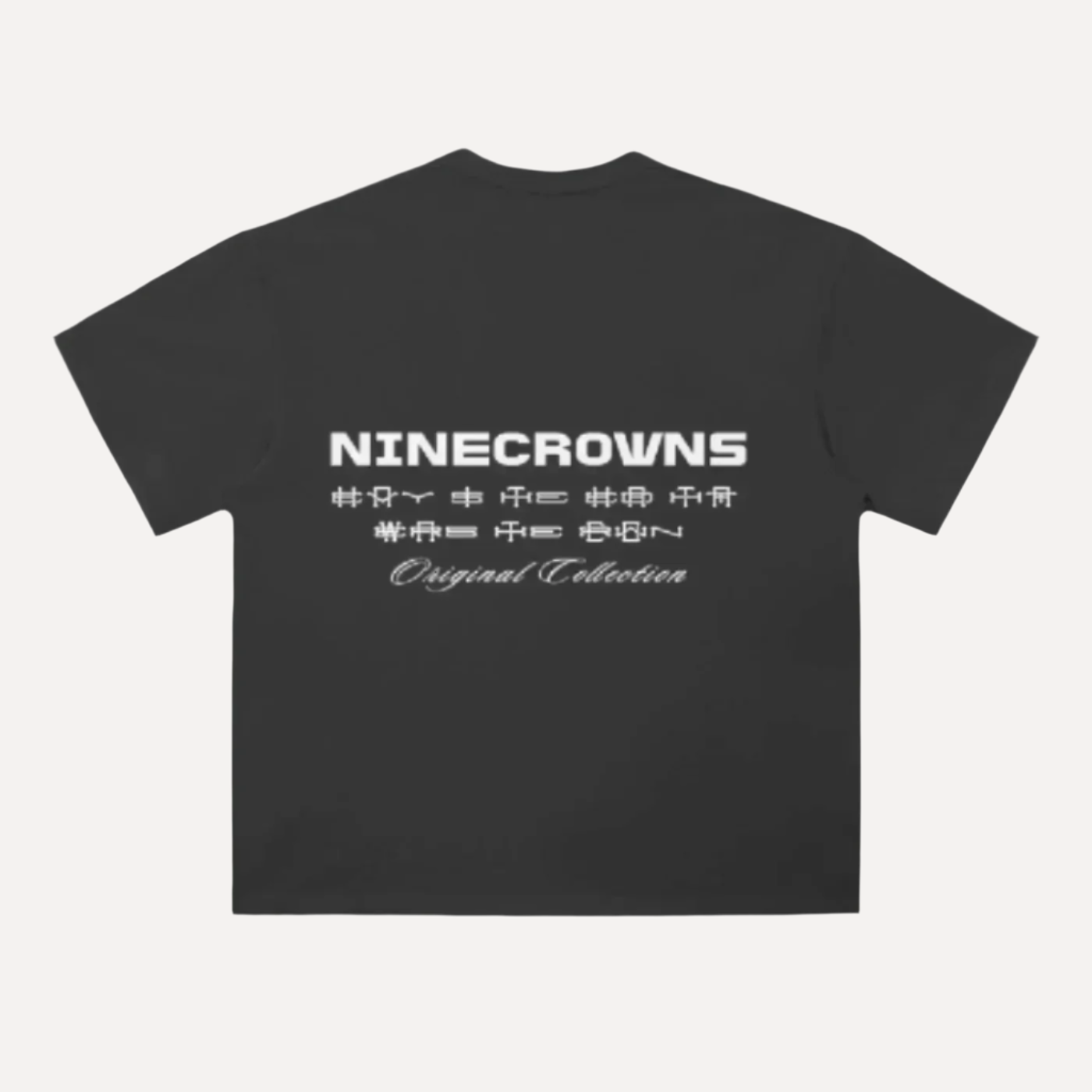 NINECROWNS The Code Black T-Shirt Men&#39;s - Heavyweight Premium Cotton | Dark Streetwear