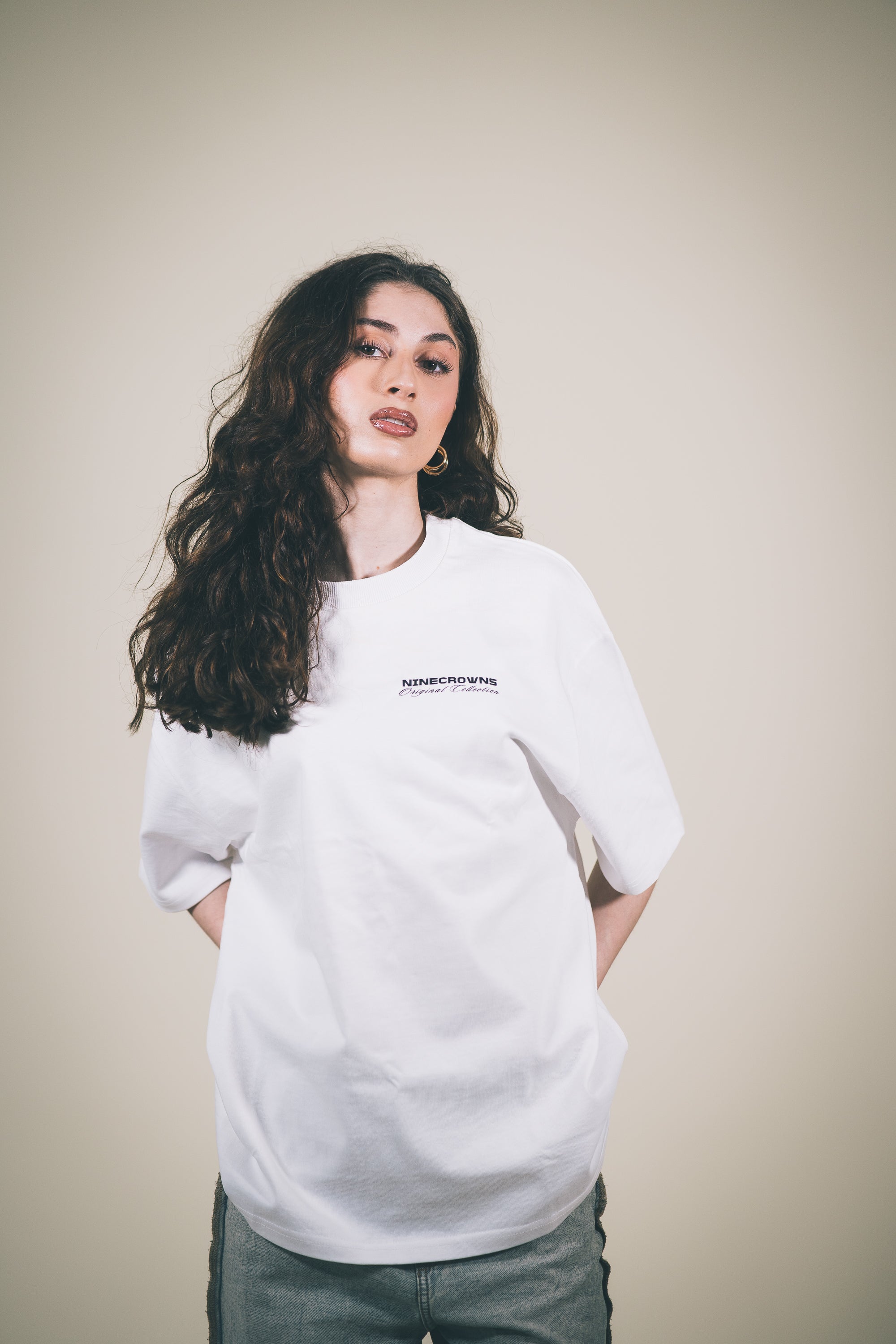 NINECROWNS The Code White T-Shirt - Heavyweight Boxy Oversized | Premium Cotton
