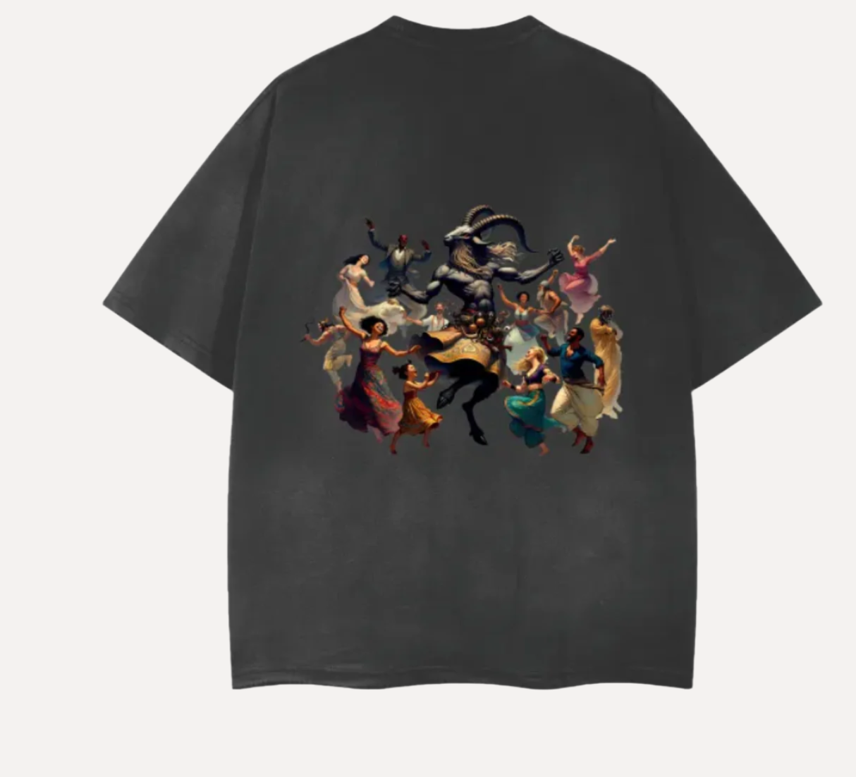 NINECROWNS Dance of the Damned T-Shirt - Vintage Wash Drop Shoulder Tee | Retro Style