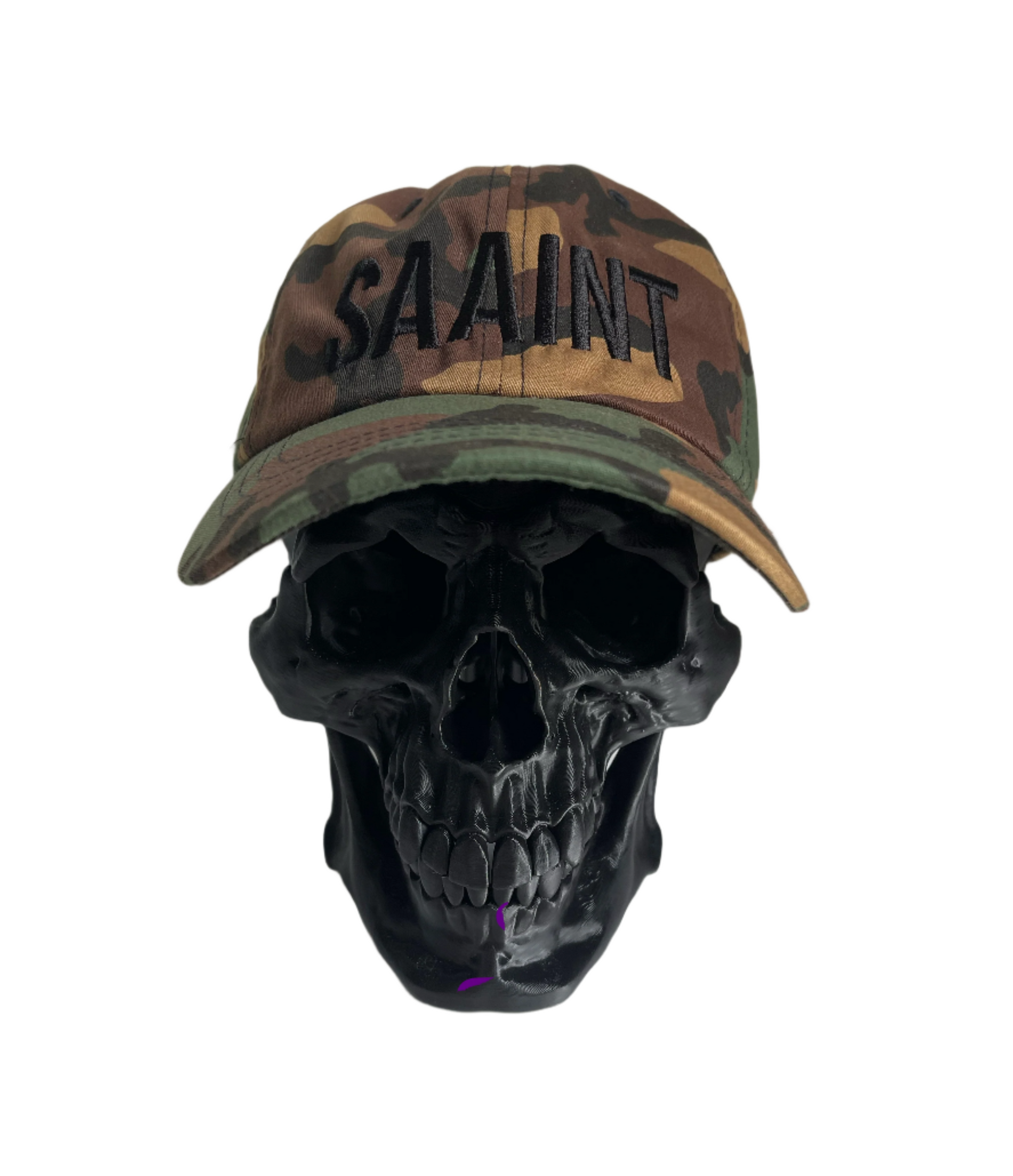 NINECROWNS SAAINT Camo Cap - Premium Streetwear Camouflage Hat | Dark Luxury Headwear