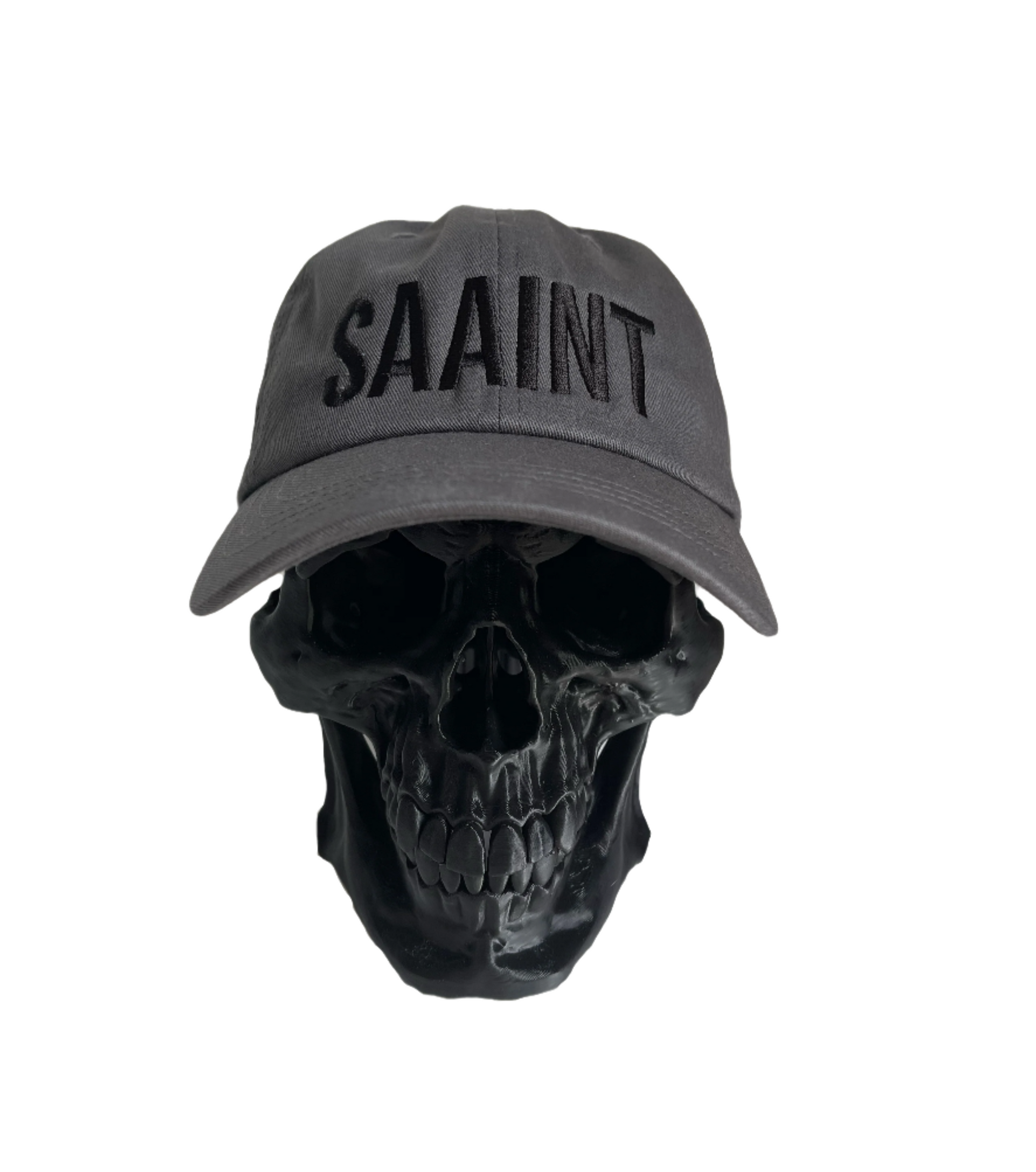 NINECROWNS SAAINT Dark Grey Cap - Premium Streetwear Hat | Luxury Minimalist Headwear