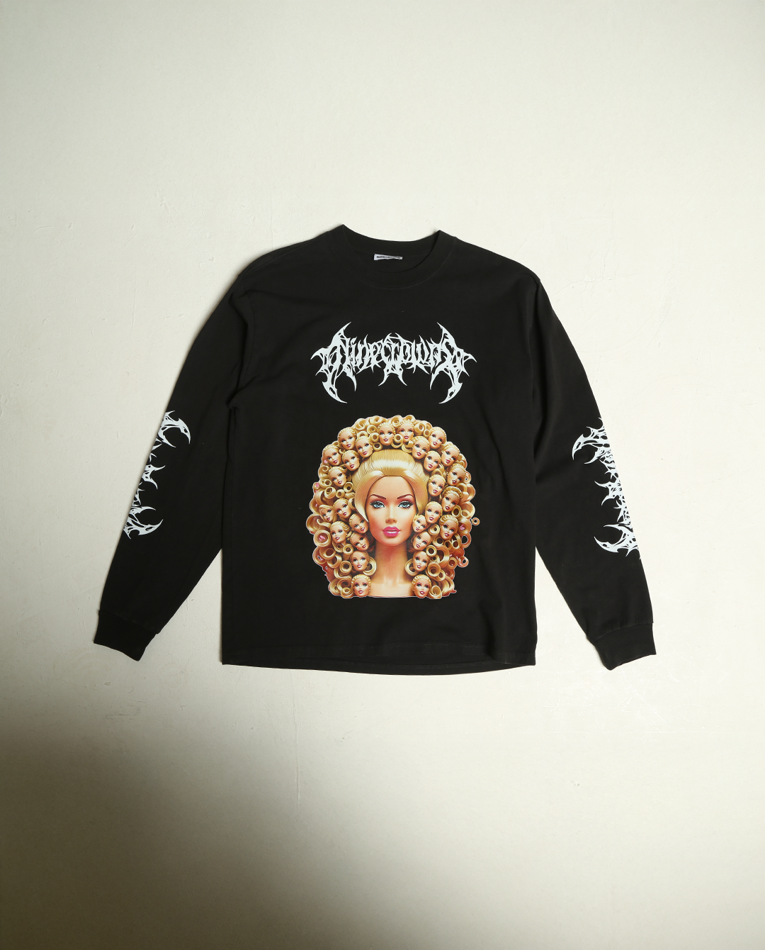 Mother of Dolls Faded Black Long Sleeve Oversized Heavyweight Tee